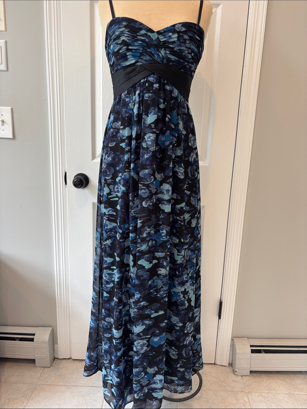 BCBG Maxazria Kai Blue Maxi Dress Gown